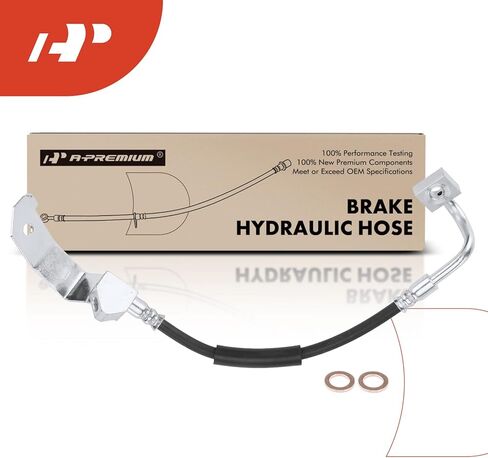 A-Premium Front Driver Brake Hydraulic Hose Compatible with Select Ford and Mercury Models - Crown Victoria 1998-2002, Grand Marquis 1998-2002, 4.6L in Kuwait