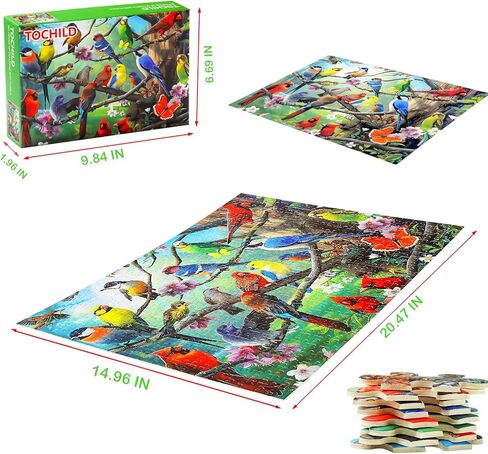 Puzzles for Adults 500 Pieces Bird Jigsaw Puzzles for Adults Colorful Hummingbird Puzzle Summer Cute Family Challenging Puzzle Games in Saudi Arabia