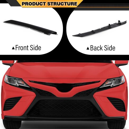 Front Left Headlight Trim Molding Compatible with Toyota Camry SE XSE 2018-2024 5271306100, 5271333030, TO1046104, 52713-06100, 52713 06100, 52713-33030, 52713 33030 Black in Kuwait