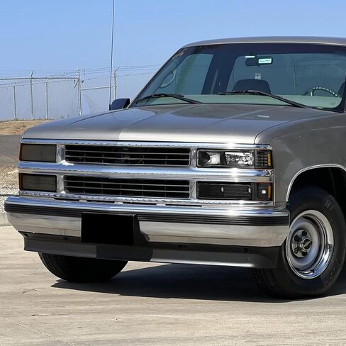Headlight Assembly for 1994-1998 Chevy C10 Silverado Tahoe Suburban C/K 1500 2500 3500 Blazer, Driver & Passenger Side,Black Housing, OE Replacement (No Bulbs) in Saudi Arabia