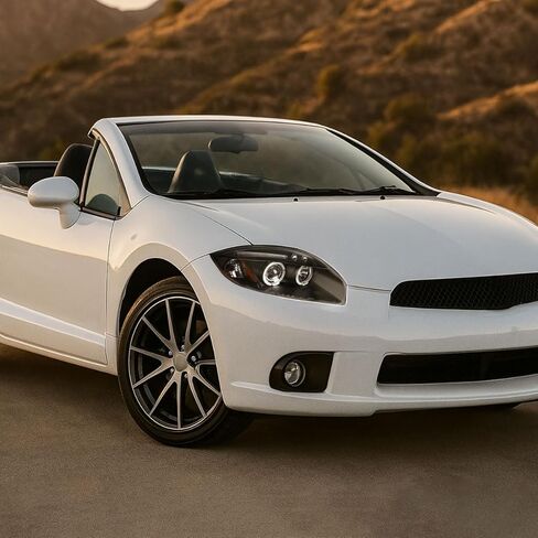 Ronnin - يناسب 2006-2012 Mitsubishi Eclipse زوج تجميع المصابيح الأمامية لجهاز العرض LED ذو الحواف المزدوجة | أسود in Kuwait