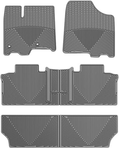 سجادات أرضية WeatherTech لجميع الأحوال الجوية لمجموعة Toyota Sienna الكاملة (WTCG292244245)، رمادي in Kuwait