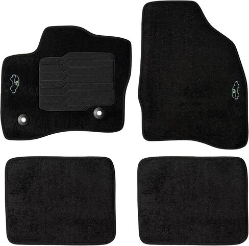 ecoMats Carpet Floor Mats Fit for 2010 to 2019 Ford Taurus, with Non-Slip Driver Heel Pad and Safety Locks, Front and Rear, Black in Saudi Arabia
