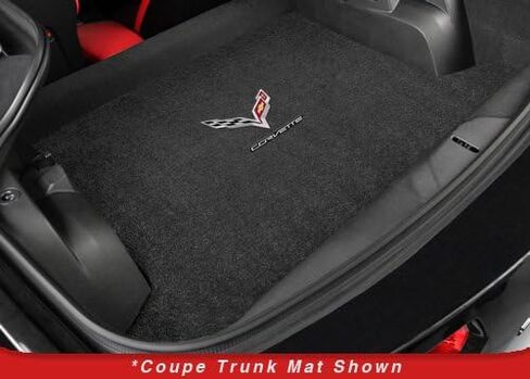 2014-2017 Corvette C7 Coupe Jet Black Floor & Trunk Mat Set - Crossed Flags & Corvette Script in Saudi Arabia