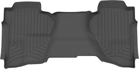 WeatherTech FloorLiner HP Custom Fit Floor Mats for Chevrolet Silverado 1500, Sierra 1500 Limited, Sierra 2500HD / 3500HD - 2nd Row (445423IM), Black in Kuwait