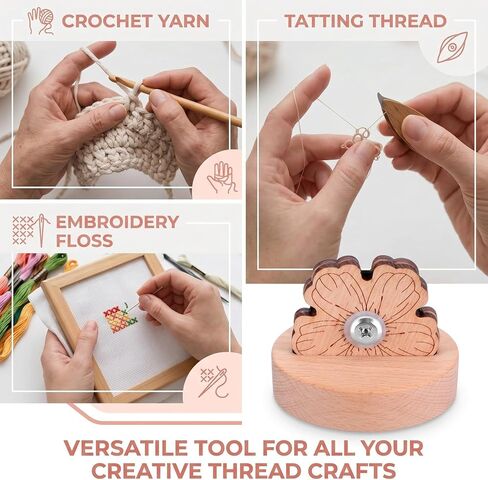 1Pcs Tabletop Blade Saver Yarn Cutter With Anti-Slip Thread Snip Cutters,Stand Wooden Rotary Thread Cutting Tool Sewing Seam Supplies Quilting Notions in Saudi Arabia