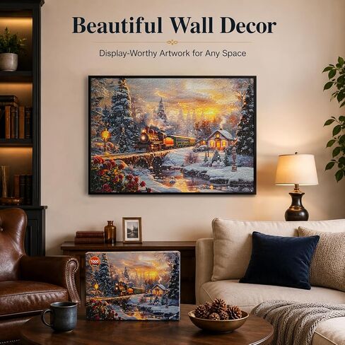 Jigsaw Puzzles for Adults 1000 Pieces Christmas Puzzles Impossible Hard Difficult Challenging Puzzles for Adults Snowy Journey Winter Holiday Jigsaw Puzzle 1000 Pieces 28 x 20 inch in Saudi Arabia