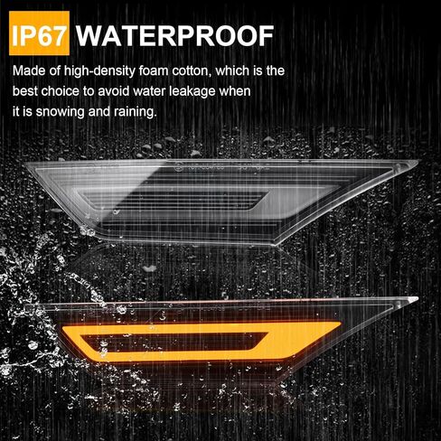 Side Marker Lights For 2016-2021 10th Gen Civic– Amber Fender Lights Replacement for Hond’a Civic Sedan Coupe Hatchback 2016 2017 2018 2019 2020 2021, Position + Turn Signal Lamp in Saudi Arabia