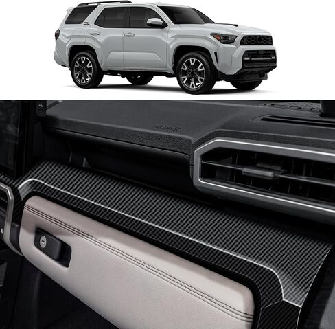 Center Console Instrument Panel Trim for 2024 2025 2026 Toyota 4Runner & Tacoma Central Control Decorative Strip Interior Upgrade Protection Modification Accessories (Wood Grain) in Saudi Arabia