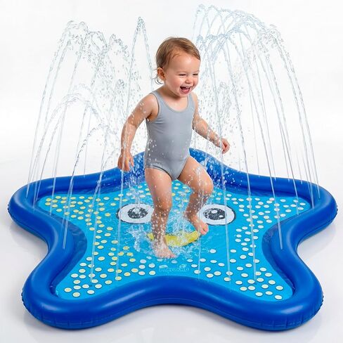 Playland Non-Slip Splash Pad Water Toy for Kids – Fun & Entertaining Toddler Outdoor Toys, Durable Easy-Setup Water Mat, Multi-Purpose Dog Splash Pad & Outdoor Toys for Toddlers 1-3 in Kuwait