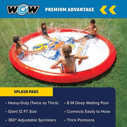 WOW Sports Giant Splash Pad, Durable Wading Pool with Built in Sprinklers in Saudi Arabia