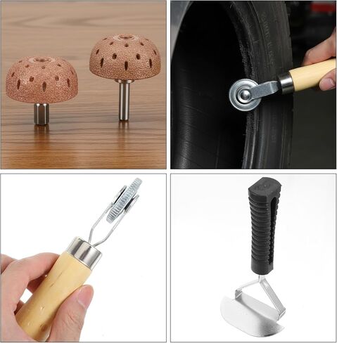 8Pcs Tire Repair Patch Tools Tire Buffing Wheels, 25/42/55mm Tungsten Steel Buffing Wheel Tires Patch Roller Scraping Cutter Kit for Car Truck Tube Bike Tires Grinding Polishing Accessories in Saudi Arabia