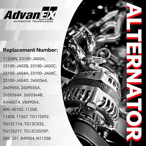 23100-JA02A 11258N مولد كهربائي جديد متوافق مع 2007-2012 Altima 2011-2013 Rogue 2007-2012 Sentra استبدال 23100-JA02B 23100-JA04A 23100-JA04C in Kuwait