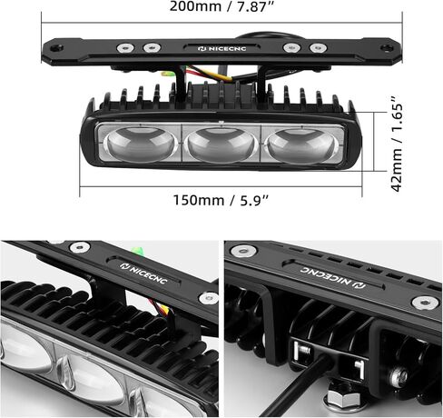 NICECNC Black Brake Tail Light Compatible with Yamaha Banshee 350 1987-2006, Warrior 350 2002-2004, Grizzly 125 2005-2013, Blaster 200 2002-2006, Replacement for 1UY-84702-10-00, 3FA-84702-10-00 in Kuwait