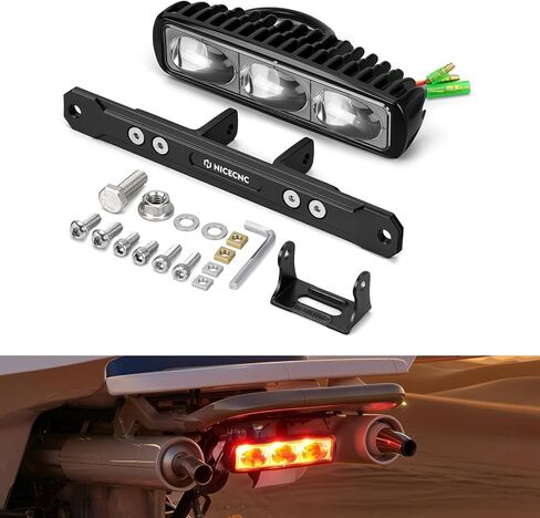 NICECNC Black Brake Tail Light Compatible with Yamaha Banshee 350 1987-2006, Warrior 350 2002-2004, Grizzly 125 2005-2013, Blaster 200 2002-2006, Replacement for 1UY-84702-10-00, 3FA-84702-10-00 in Kuwait