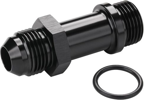 8AN Male Flare to 8AN -8 ORB O-ring Extension Fitting Adapter Aluminum Black in Kuwait