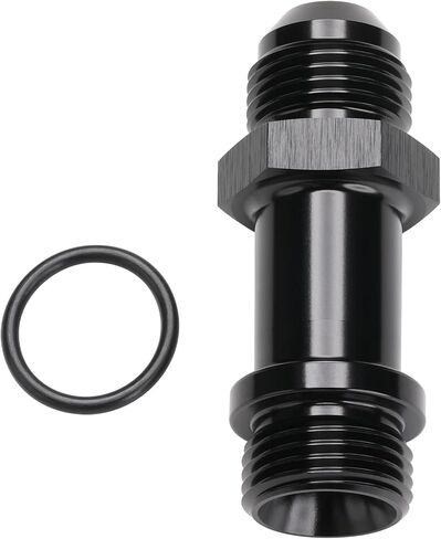8AN Male Flare to 8AN -8 ORB O-ring Extension Fitting Adapter Aluminum Black in Kuwait
