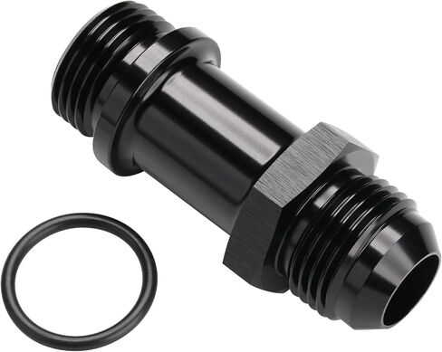 8AN Male Flare to 8AN -8 ORB O-ring Extension Fitting Adapter Aluminum Black in Kuwait