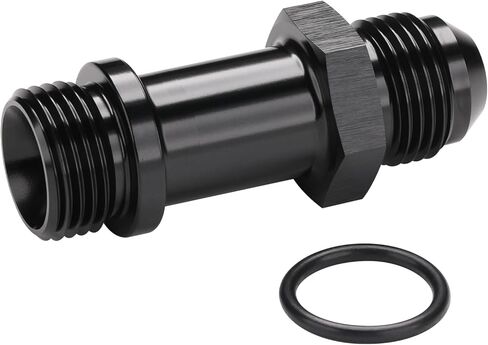 8AN Male Flare to 8AN -8 ORB O-ring Extension Fitting Adapter Aluminum Black in Kuwait