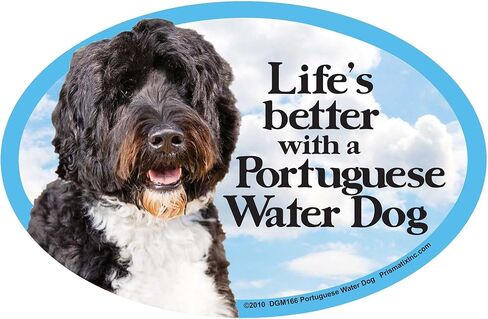 Prismatix Portuguese Water Dog Oval Dog Magnet for Cars in Saudi Arabia