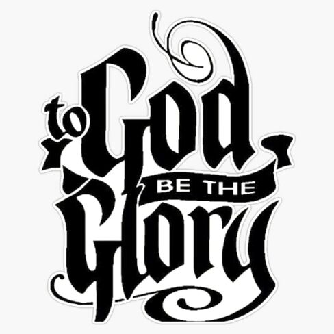 Magnet to God Be The Glory Christian Inspiration Magnetic Sticker Decal 5" in Saudi Arabia
