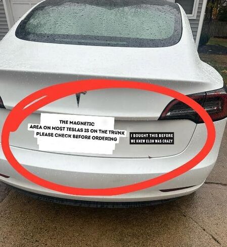 Anti Elon Bumper Magnet for Car - I Bought This Before we Knew Elon was Crazy -Reflective Vinyl Car Bumper Waterproof Magnet - Size 10.8" x 3" in Kuwait