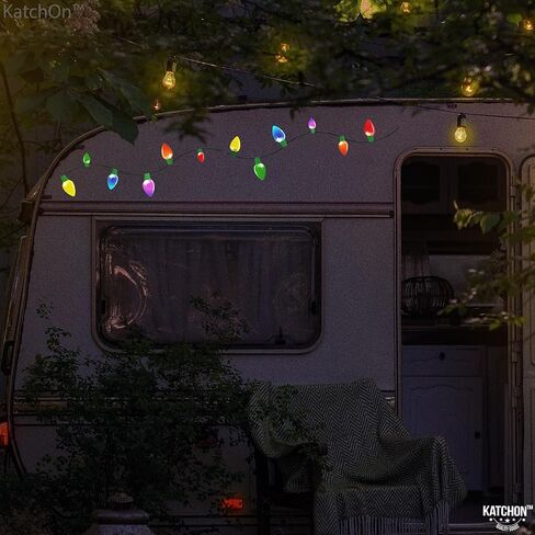 KatchOn, Christmas Car Magnets Decorations Set - Pack of 100 | Magnetic Christmas Lights for Car | 48 Reflective Light Bulb Magnet Decorations | 52 Magnetic Wire for Car Magnet Christmas Decorations in Kuwait