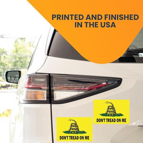 ملصق مغناطيسي للسيارة Magnet Me Up Don't Tread on Me Gadsden Flag، مقاس 4x6 بوصة، عبوتان، أصفر، أخضر، أسود، مغناطيس سيارات عالي التحمل لشاحنة السيارة وسيارات الدفع الرباعي in Kuwait