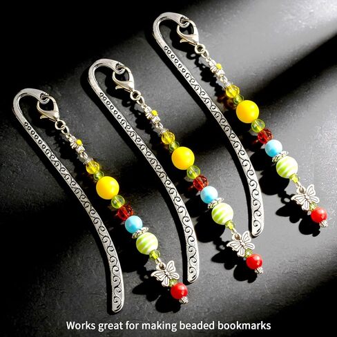 40 Pcs Metal Book Mark,Antique Silver Bookmark Charms – Vintage Bookmark Charm with Loop, Multi-Use Hairpin Clips & Jewelry Making Charms for DIY Crafters in Saudi Arabia