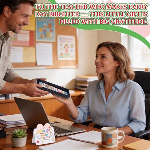 4 مجموعات من علامات تقدير المعلم المعدنية من Resurhang، هدايا تقدير المعلم بكميات كبيرة من علامات الكتب المعدنية مع شرابة بطاقة صندوقية وسحر التفاح، هدايا شكر للتخرج في نهاية العام in Kuwait