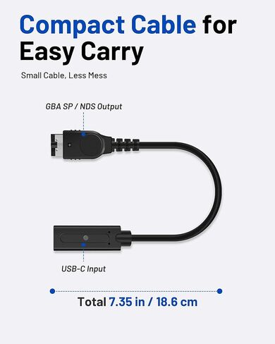 Game Boy Advance SP Charger Adapter, USB-C Converter for GBA SP, Safe Charging with PD USB-C Chargers in Saudi Arabia