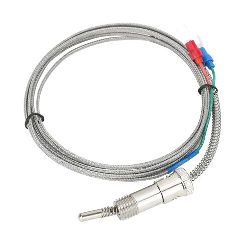 M12 *1.5 Thread Spring 0-800℃ K J Type thermocouple Industry Temperature Sensor Stainless Steel thermocouple Type k 1M 2M 3 metres(M12 K Type 2M) in Saudi Arabia