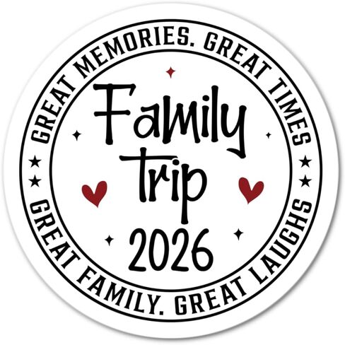 Family Trip 2026 Great Memories Sticker in Kuwait
