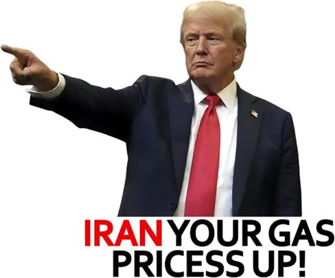 Iran Your Gas Prices Up Trump Parody Stickers, 16 Pack, 2 Inch, Vinyl, Waterproof, Glossy Finish, Multicolor, for Laptop, Tumbler, Car, Helmet in Saudi Arabia