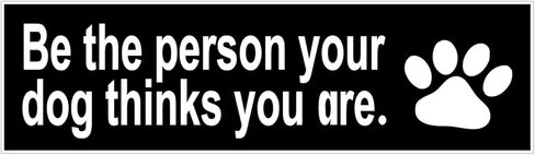 StickerJOE Be The Person Your Dog Thinks You are Bumper Sticker 9" X 3" in Saudi Arabia