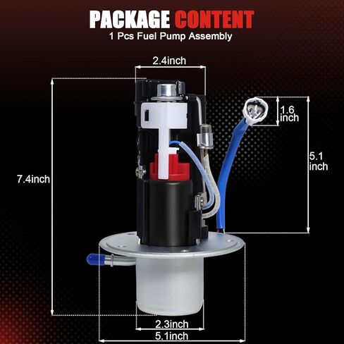 مجموعة مضخة الوقود 15100-35F30 متوافقة مع سوزوكي SV650(s) K3/K4 2003-2007، تناسب SV1000 SV1000S K3 K4 2003-2005، GSXR1000 GSXR1000Z 2003-2004، SV650A SV650SA K3/K4 2003-2007 استبدال OE#1510035F30 in Kuwait