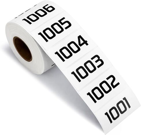 1001-2000 Pieces Consecutively Numbered Labels - 3" x 1.5" Inventory Numbered Sticker Self Adhesive Laminated Vinyl for Home Warehouses Offices Storage in Saudi Arabia