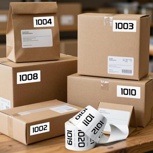 1001-2000 Pieces Consecutively Numbered Labels - 3" x 1.5" Inventory Numbered Sticker Self Adhesive Laminated Vinyl for Home Warehouses Offices Storage in Saudi Arabia