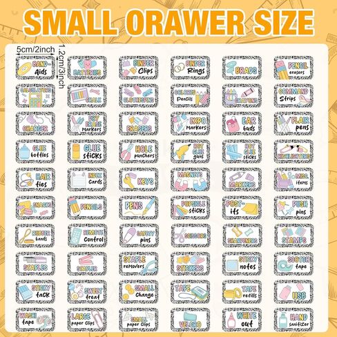 Gueevin 84 Pcs Teacher Toolbox Labels Bulk Pastel Composition Tool Box Storage Stickers for Classroom Decoration Self Adhesive Colorful Drawer Tag for Back to School Supplies in Kuwait