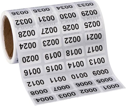 2000 Pieces Number Stickers, Inventory Stickers, Numbered Stickers, Labels, Tags for Storage Classification in Saudi Arabia