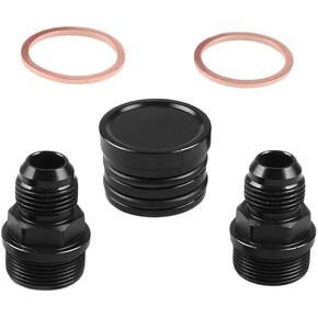 [Car Parts] M28 to 10AN Block Plug Breather Fitting Kit Fit for B16 B18C Catch Can Honda Acura B Series PCV Block Plug and Breather Fitting [Easy to Replace] in Saudi Arabia