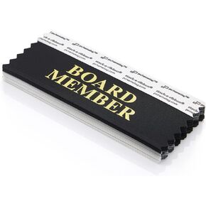 PC/nametag 4 بوصة عضو مجلس الإدارة أشرطة شارة رقائق ذهبية مع عصا لاصقة على أشرطة علامات الاسم للمؤتمرات والاجتماعات والأحداث والمعارض التجارية، حزمة من 25 in Kuwait