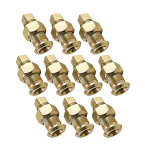 M-126 Outer and M-132 Inner Stud Piloted Wheel Cap Nuts Set Fit for Steel Inner and Alum Outer Wheels, Right Hand Thread, 10 Pcs in Saudi Arabia