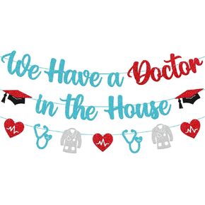 We Have a Doctor in the House Banner Medical Doctor Graduation Party Decorations Dentist 2026 Medical College School Survivor Congrats Grad Party Supplies in Saudi Arabia