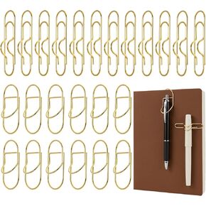 24 Pcs Metal Pen Clips Silver Paperclip Pen Holders for Notebooks Portable Pens Holder Clip Office Supplies for Journals Papers Planner Accessories in Kuwait