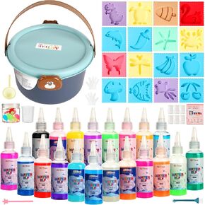 ARTPAR Magic Water Elf Toy Kit - Aqua Fairy DIY Craft Set with 20 Magic Gels & 16 Molds - Create Your Own Squishy Water Pets - Fun STEM Art Activity for Kids-Festival Birthday Gift for Boys Girls in Saudi Arabia