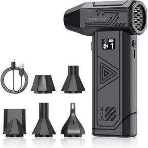Foretoo Compressed Air Duster,130000RPM Super Power LED Display Electric Air Duster with Extended Runtime,Rechargeable Air Blower for Home,Camera,Car,Computer,Keyboard in Saudi Arabia