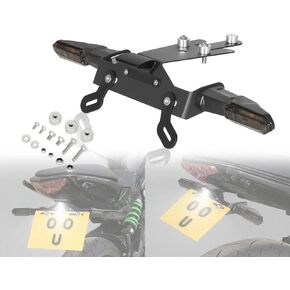 مزيل حاجز ER-6N مع مجموعة إشارة الانعطاف بمؤشر LED، ER-6F مرتب الذيل الخلفي متوافق مع 2012-2016 ER6N ER6F NINJA650 EX650 مجموعات وامضة حامل لوحة الترخيص (دخان) in Kuwait