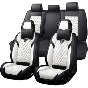 Car Seat Covers Full Set for Land Rover Range Rover Sport 2006-2026, Anti-Slip Full Coverage Car Seat Covers, Waterproof Nappa Leather Car Seat Cover Sets(5 Seats/Black Red) in Saudi Arabia
