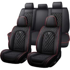 Car Seat Covers Full Set for Volkswagen Passat 2000-2022, Anti-Slip Full Coverage Car Seat Covers, Waterproof Nappa Leather Car Seat Cover Sets(5 Seats/Black Gray) in Saudi Arabia